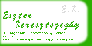 eszter keresztszeghy business card